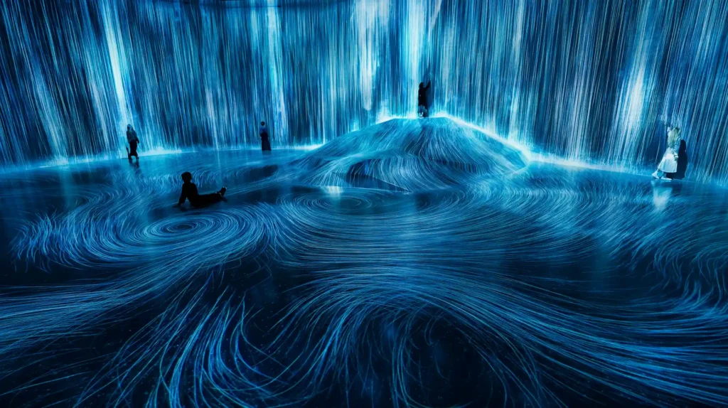 無界的世界 Universe of Water Particles on a Rock where People Gather