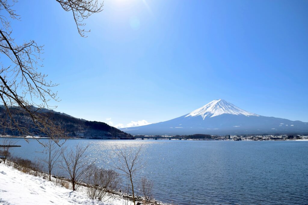 富士山河口湖冬季